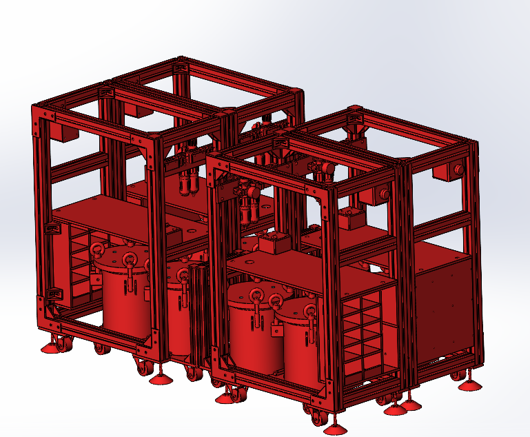涂胶储存桶铝型材运输设备